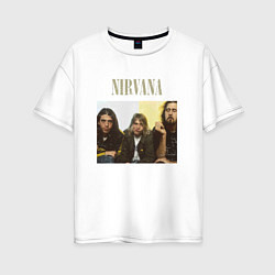 Женская футболка оверсайз Nirvana band foto