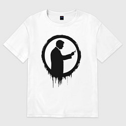 Женская футболка оверсайз Учитель в круге