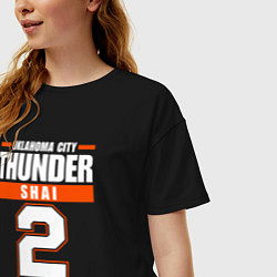 Футболка оверсайз женская Shai - Oklahoma Thunder, цвет: черный — фото 2