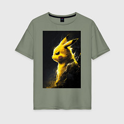 Женская футболка оверсайз Pikachu
