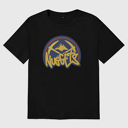 Футболка оверсайз женская Nuggets team, цвет: черный