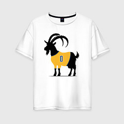 Женская футболка оверсайз Haliburton goat