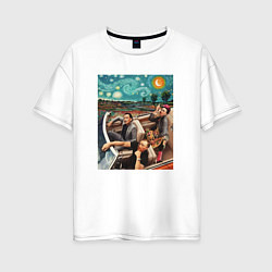 Футболка оверсайз женская Однажды в искусстве, цвет: белый