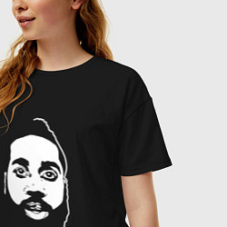 Футболка оверсайз женская Clippers - James Harden, цвет: черный — фото 2