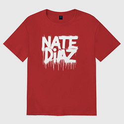 Женская футболка оверсайз Граффити логотип Нейт Диас