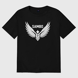 Женская футболка оверсайз Самбо крылья победы
