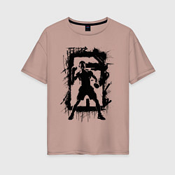 Женская футболка оверсайз Тони Фергюсон в черном