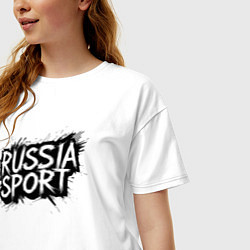 Футболка оверсайз женская Росский спорт, цвет: белый — фото 2