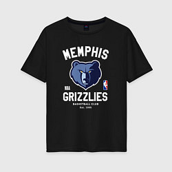 Футболка оверсайз женская Memphis Grizzlies - NBA team, цвет: черный