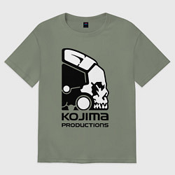 Футболка оверсайз женская Kojima produktions logo, цвет: авокадо
