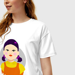 Футболка оверсайз женская Кукла убийца, цвет: белый — фото 2