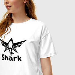 Футболка оверсайз женская Крылатая акула, цвет: белый — фото 2