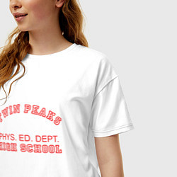 Футболка оверсайз женская Twin Peaks High School, цвет: белый — фото 2