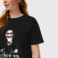 Футболка оверсайз женская Я хочу сыграть в игру, цвет: черный — фото 2