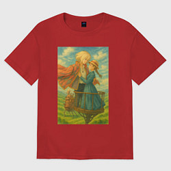 Женская футболка оверсайз Шагающий замок