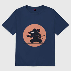 Женская футболка оверсайз Бойцовая мышь