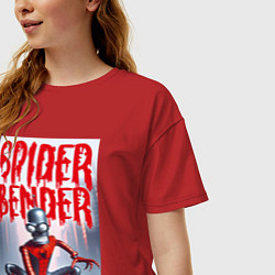 Футболка оверсайз женская Spider Bender - ai art collab, цвет: красный — фото 2