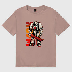 Женская футболка оверсайз Космодесантник в светлой броне