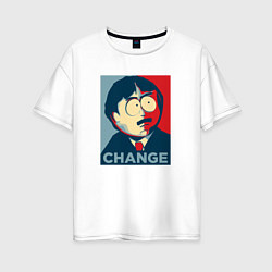 Футболка оверсайз женская Рэнди Марш постер, цвет: белый