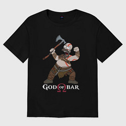 Футболка оверсайз женская Homer - god of bar, цвет: черный