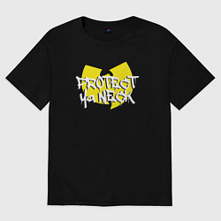 Футболка оверсайз женская Protect ya neck Wu-Tang, цвет: черный
