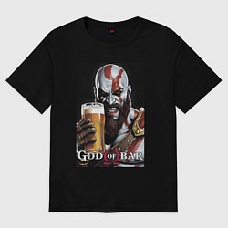 Футболка оверсайз женская Kratos - god of bar, цвет: черный