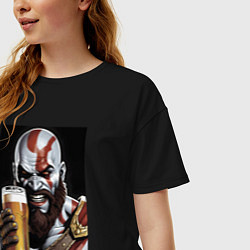 Футболка оверсайз женская Kratos - god of bar, цвет: черный — фото 2