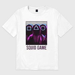 Футболка оверсайз женская Squid game shadows, цвет: белый