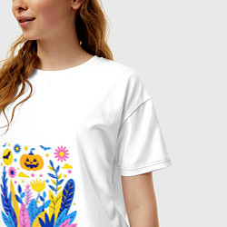 Футболка оверсайз женская Светильник Джек, цвет: белый — фото 2