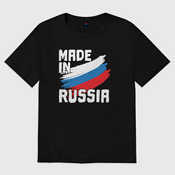Футболка оверсайз женская Made in Russia, цвет: черный