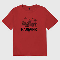 Женская футболка оверсайз Город Нальчик Кавказ