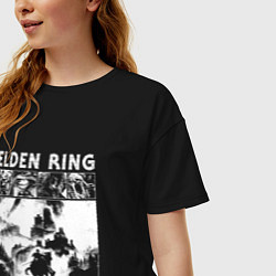 Футболка оверсайз женская Elden ring - white, цвет: черный — фото 2