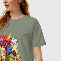 Футболка оверсайз женская Марио, цвет: авокадо — фото 2