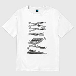Женская футболка оверсайз Парикмахерские инструменты