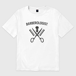 Футболка оверсайз женская Профессия парикмахер, цвет: белый