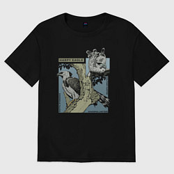 Женская футболка оверсайз Harpy eagle