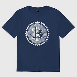 Женская футболка оверсайз Биткоин цифровой
