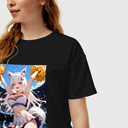 Футболка оверсайз женская Зажигательный танец черлидера, цвет: черный — фото 2