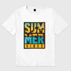 Женская футболка оверсайз Summer Vibes - на каждый день