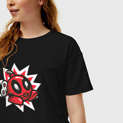 Футболка оверсайз женская Deadpool bomb, цвет: черный — фото 2