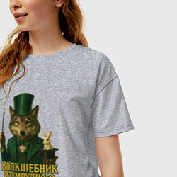 Футболка оверсайз женская Волшебник Изумрудного города, цвет: меланж — фото 2