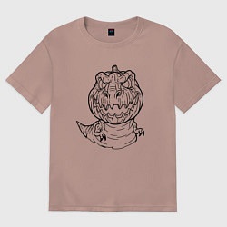 Женская футболка оверсайз Лампозавр Джека