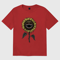 Женская футболка оверсайз Подсолнечник - монстр