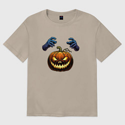 Женская футболка оверсайз Зловещая лампа Джека