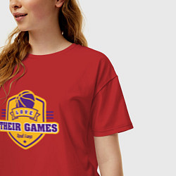 Футболка оверсайз женская Lakers games, цвет: красный — фото 2