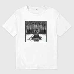 Женская футболка оверсайз Призрак в лодке