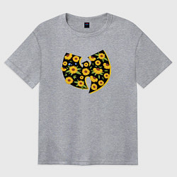 Женская футболка оверсайз Wu-Tang flowers