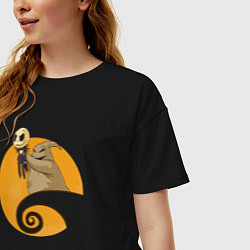 Футболка оверсайз женская Король хэллоуина, цвет: черный — фото 2