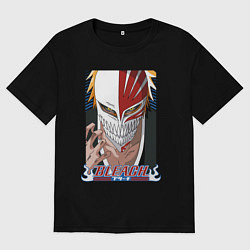 Женская футболка оверсайз Блич Ичиго Куросаки в маске