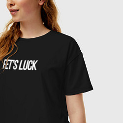 Футболка оверсайз женская Fets luck, цвет: черный — фото 2